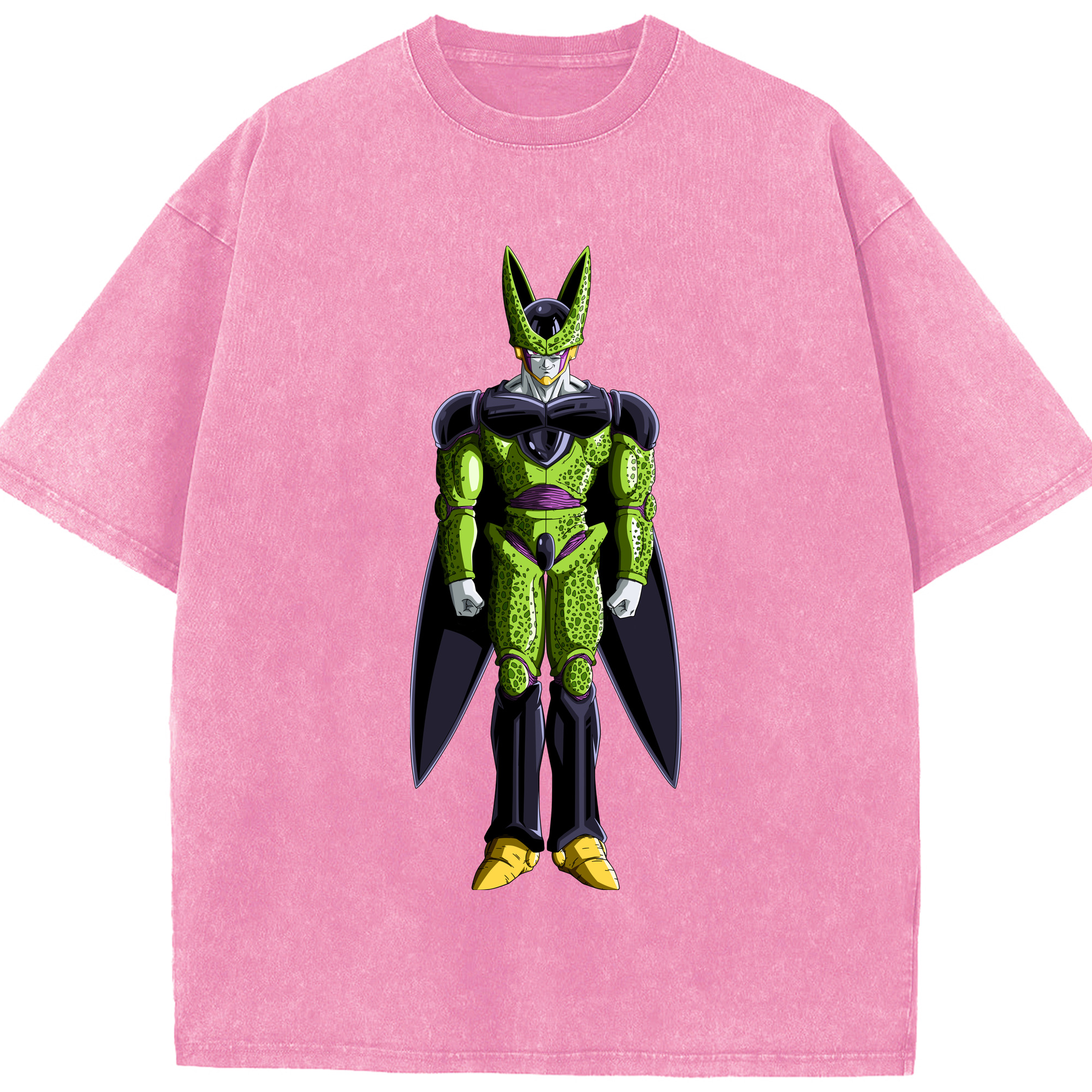 （画像用） ドラゴンボール セル DRAGON BALL Cell 綿100% ヴィンテージ風 半袖Tシャツ（フロントプリント）